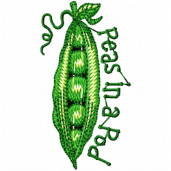 Peas Embroidery Design 9 Peas Embroidery Design 9